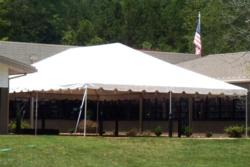 30'Wx40'Lx14'6"H white frame tent canopy (1 piece top)